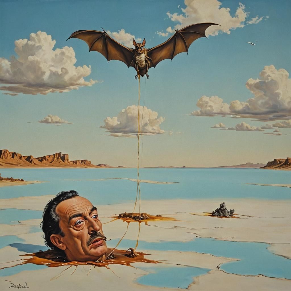 Surreal Desert Landscape in Dali Style