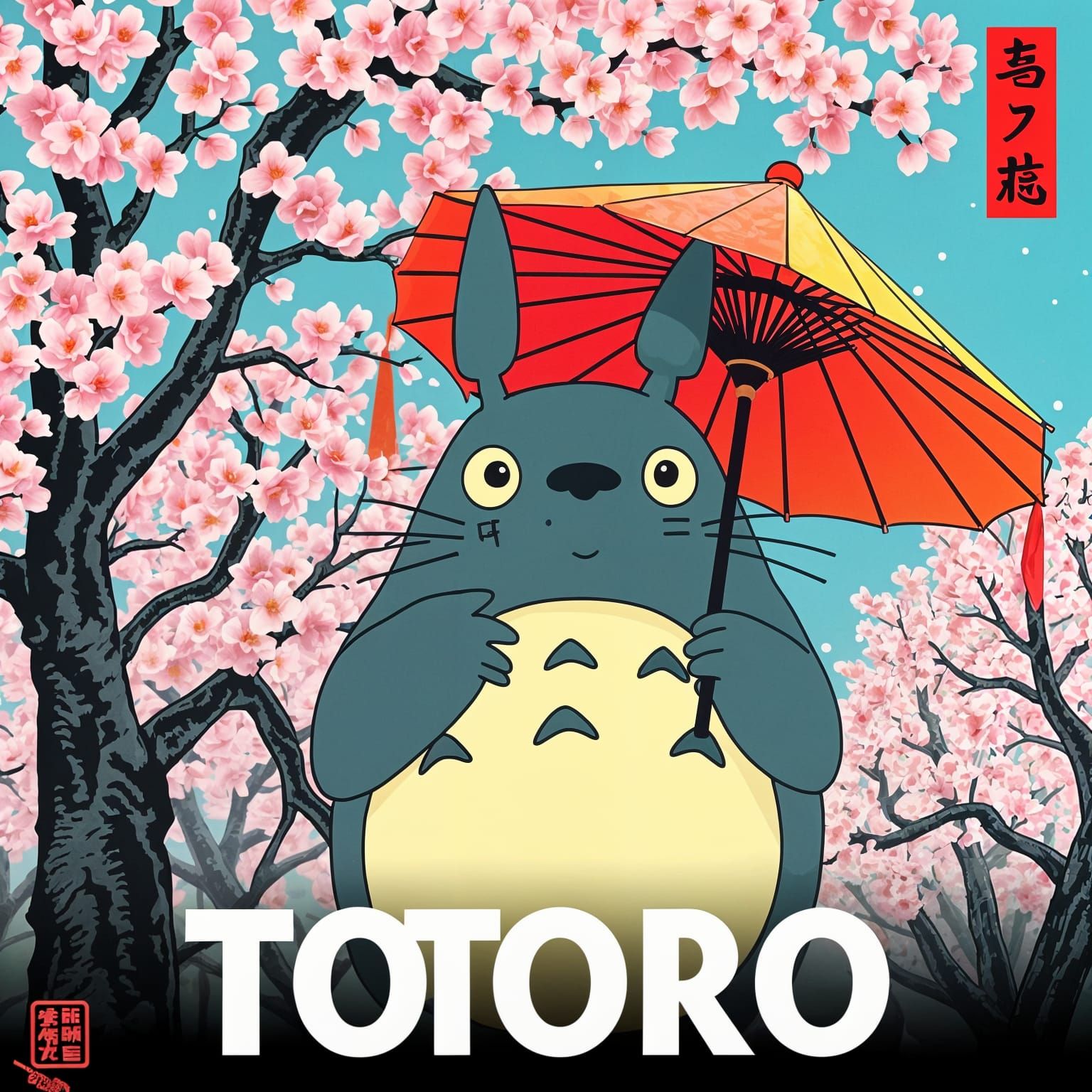Ukiyo-E Totoro Poster