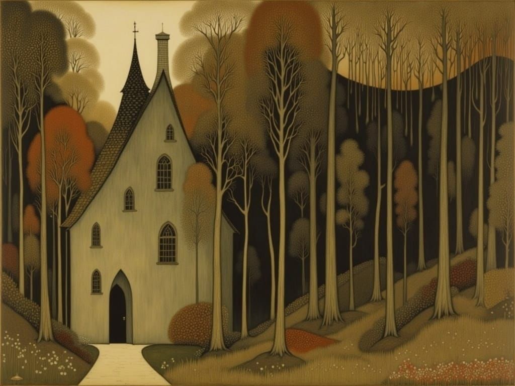 Surreal Night to Day Transition in Dreamlike Style