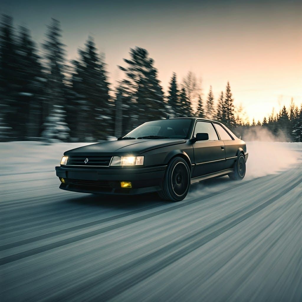 Sleek Stealth Hypercar Rides into Dawn