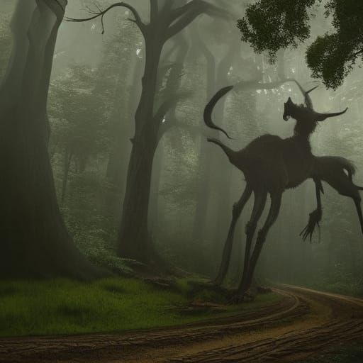 Hyperrealistic Shadows Lurking in the Forest