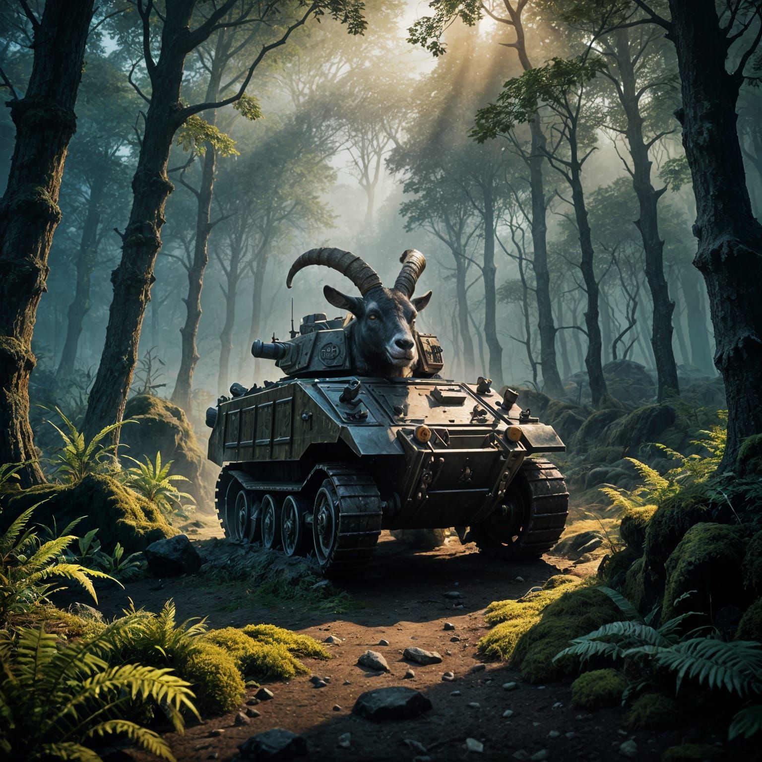 Fantastical Tiger Tank Emerges from a Mystical German Forest