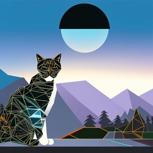 Boss Cat in Magical Kingdom: Pop Art Print