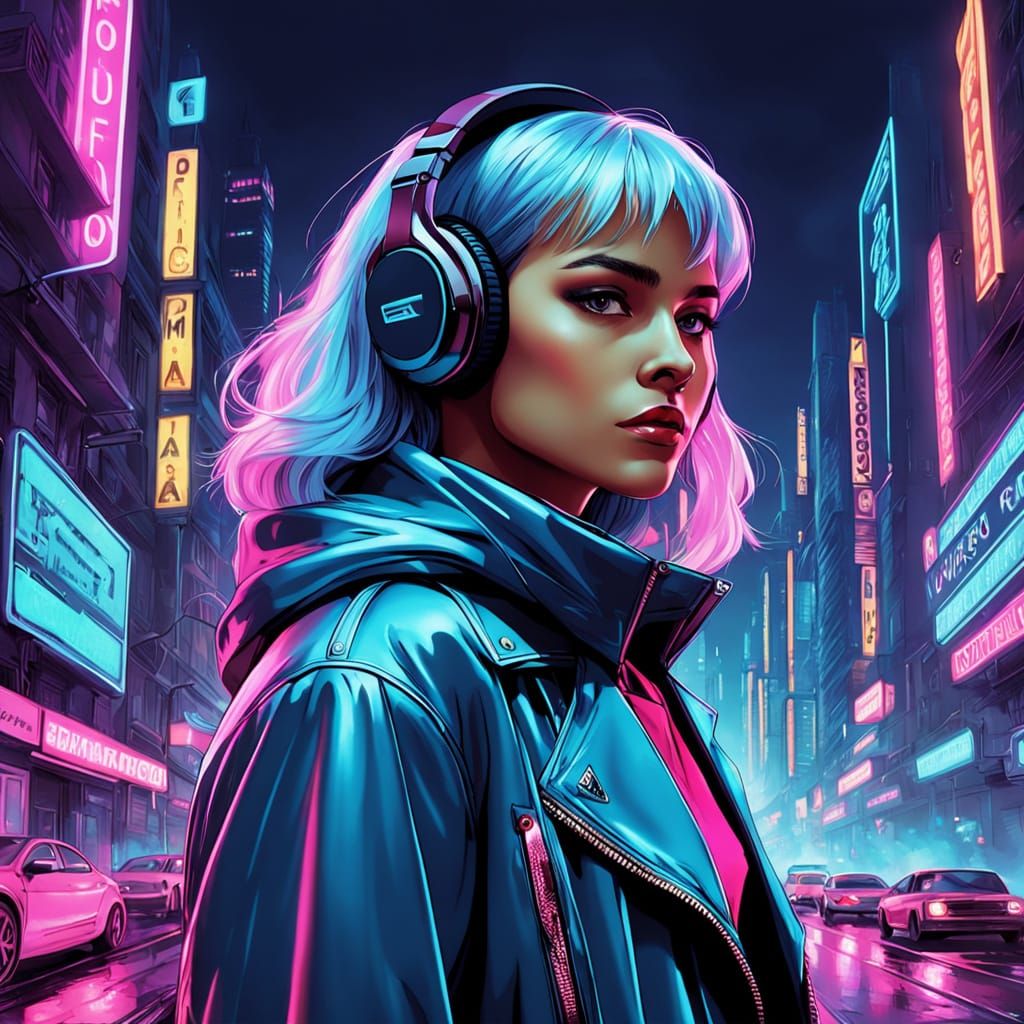 Ethereal Synthwave Portrait