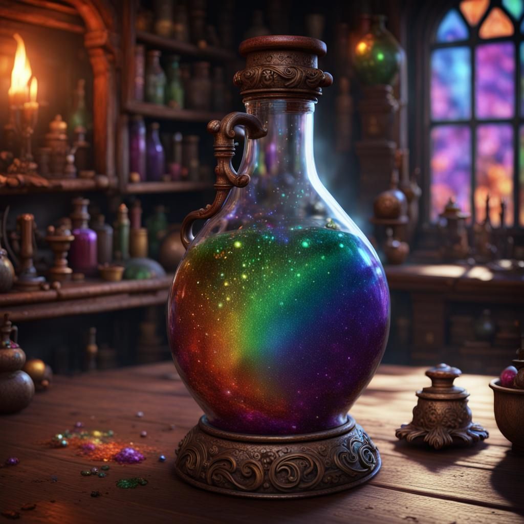 Ornate Magic Potion Bottle in Witch's House