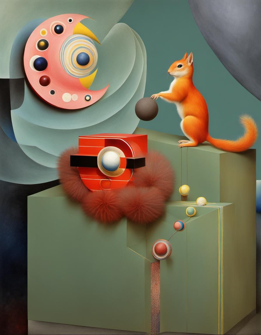 Abstract Squirrel in Radically Angular Style