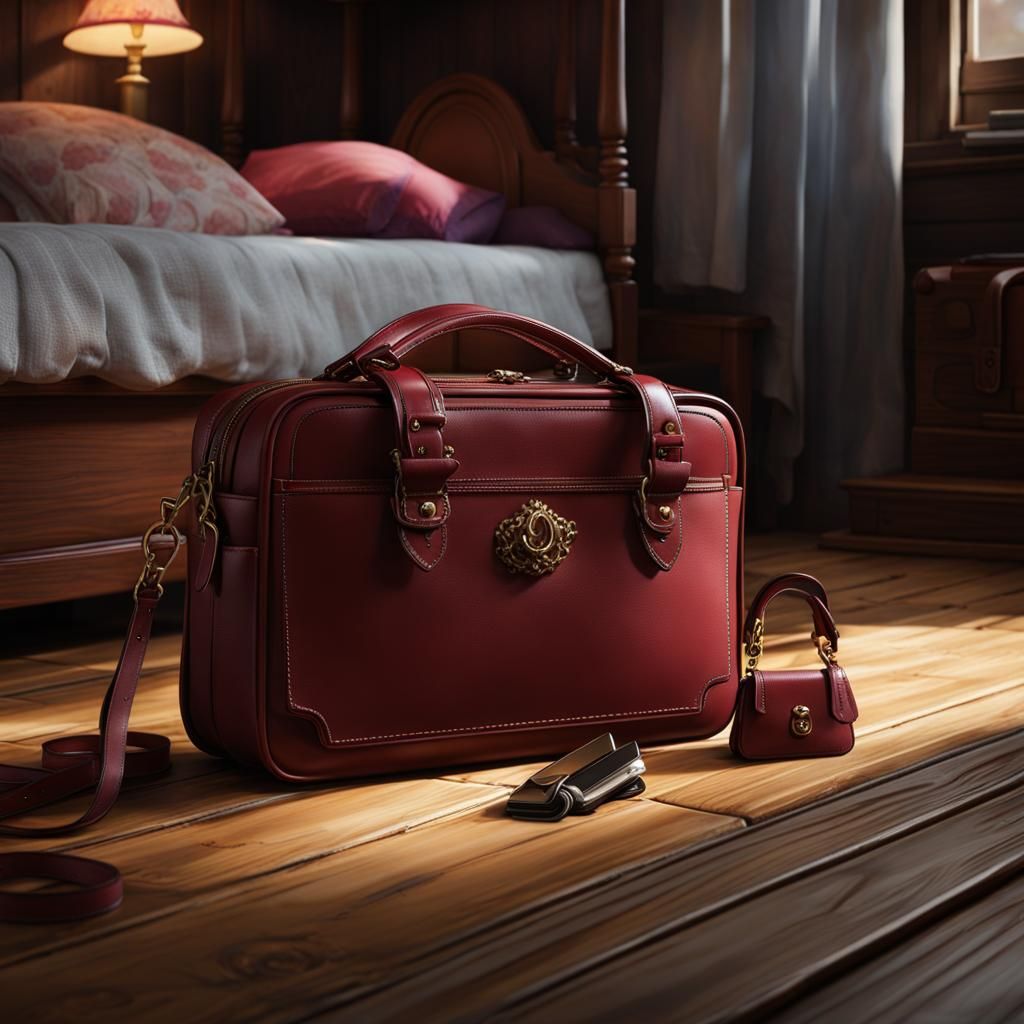 Handbag with Scratches: Dark Fantasy Concept Art