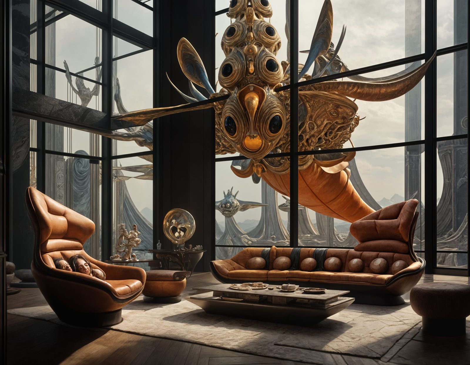 Surreal Alien Portrait in Bizarre Magical Realism