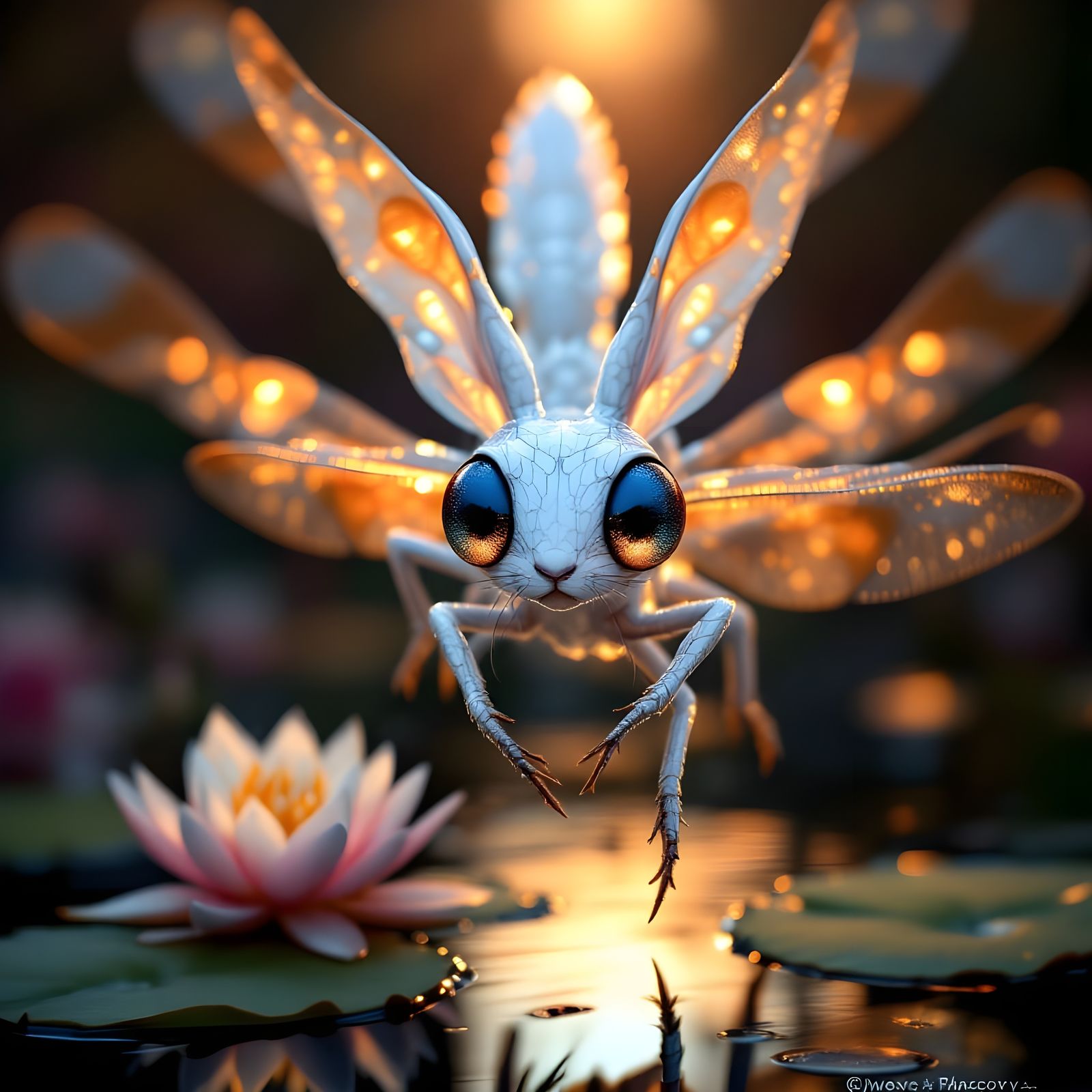 Dragonfly Rabbit Hybrid in Sunset Hues