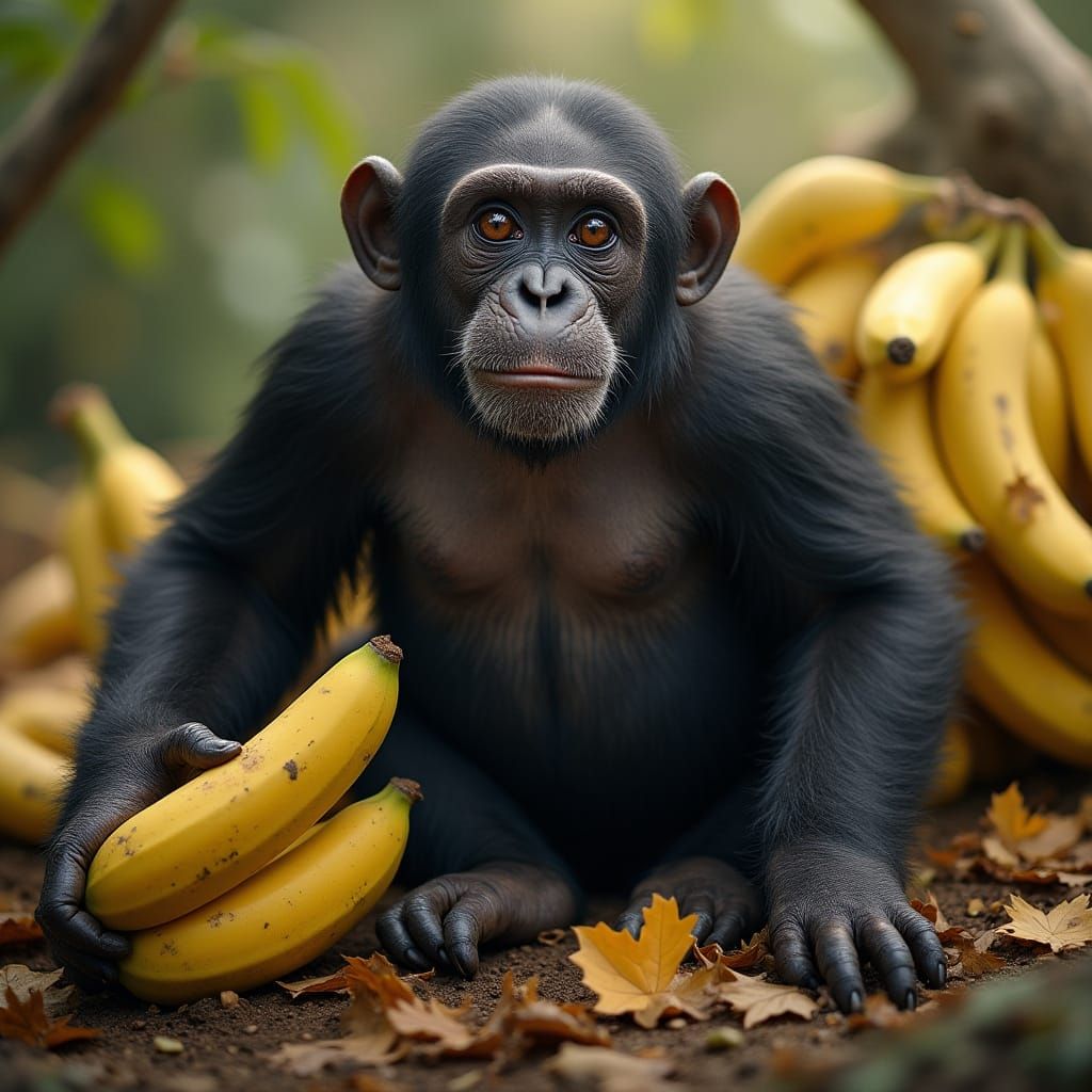Chimpanzees with Bananas