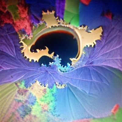 Colorful Mandelbrot Set with Dark Matter Theme