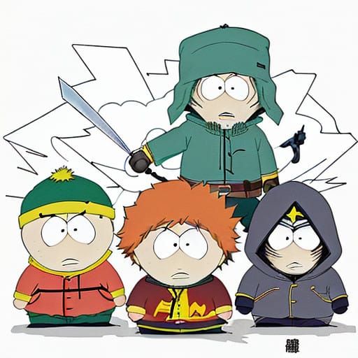 a modern manga-inspired version of the iconic series "South Park." Reimagine the notorious foursome — Stan, Kyle, Kenny,...