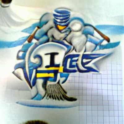 Dynamic Ice Hockey Team Mascot Logo