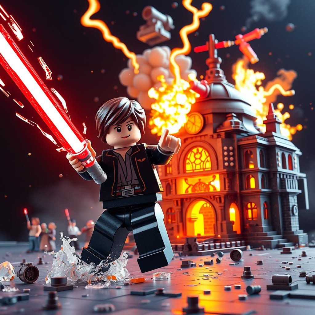 Lego Ben Solo Demolishes Jedi Academy