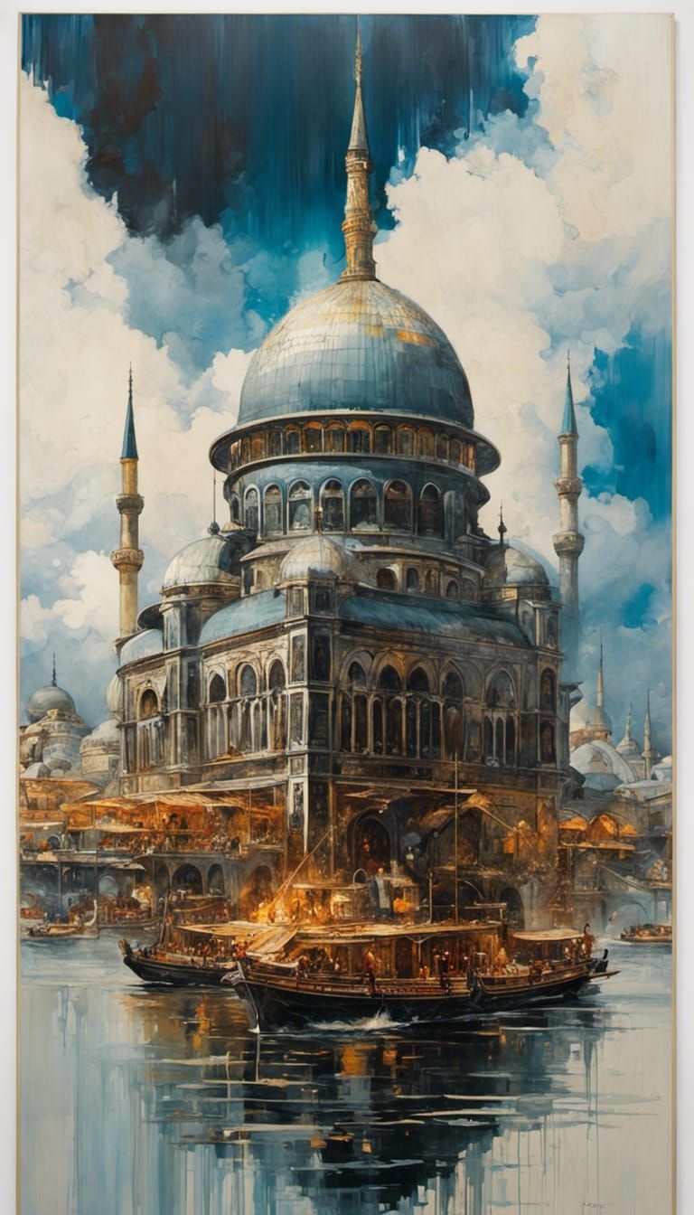 Floating Metropolis of Istanbul: Photorealistic Masterpiece