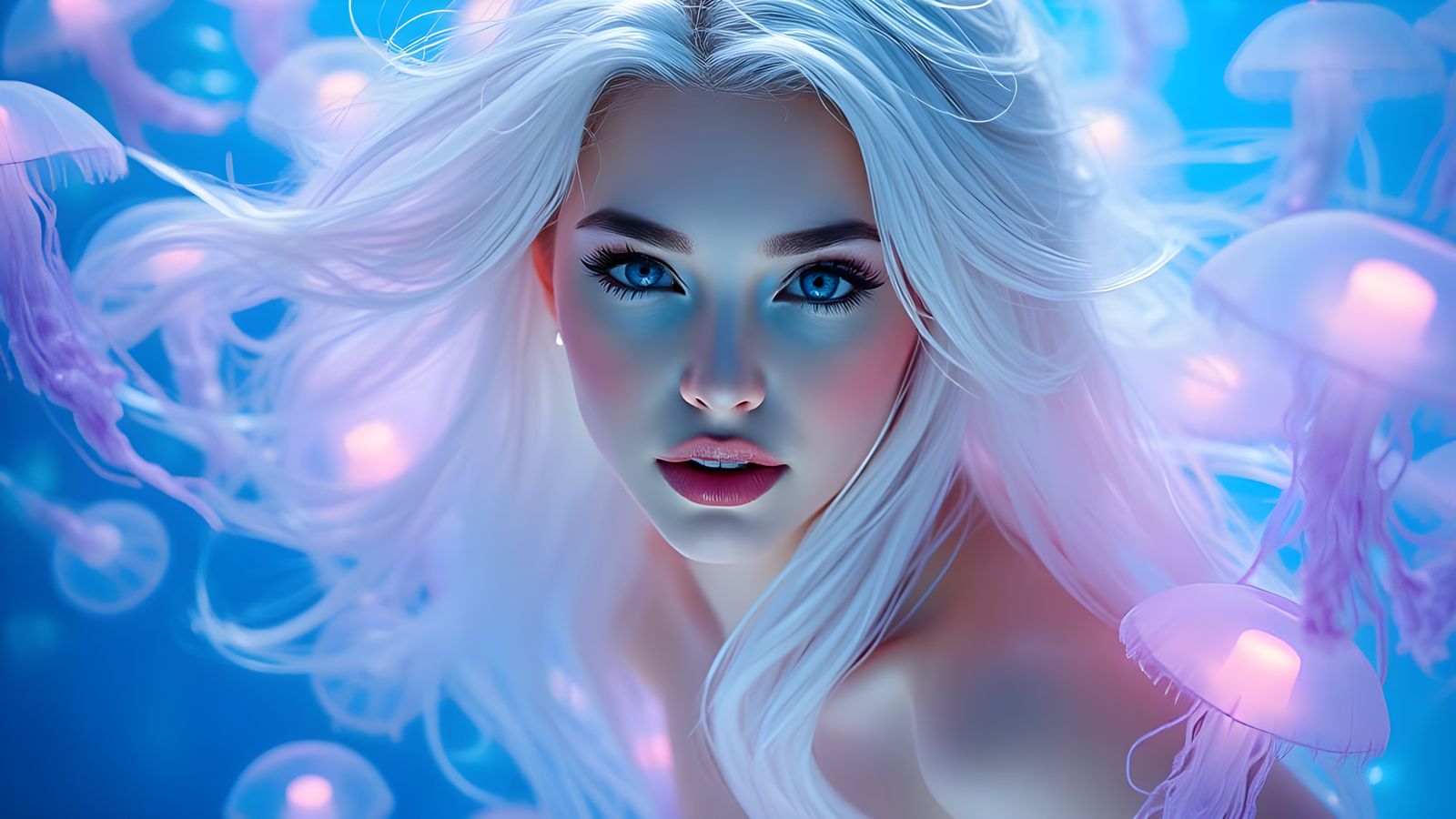 Ethereal Mermaid Goddess in Oceanic Paradise