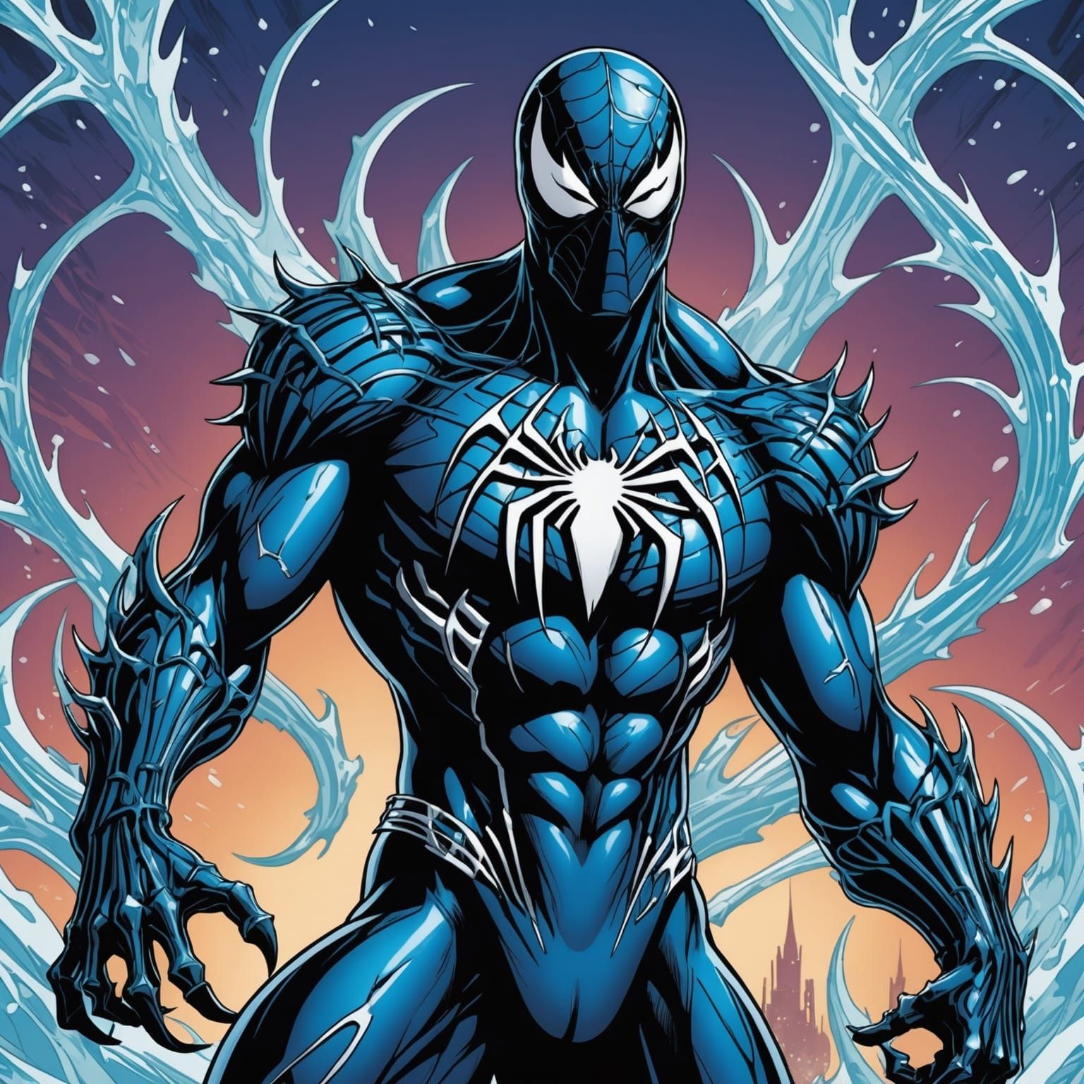 Arctic Symbiote: Venom and Iceman Fusion