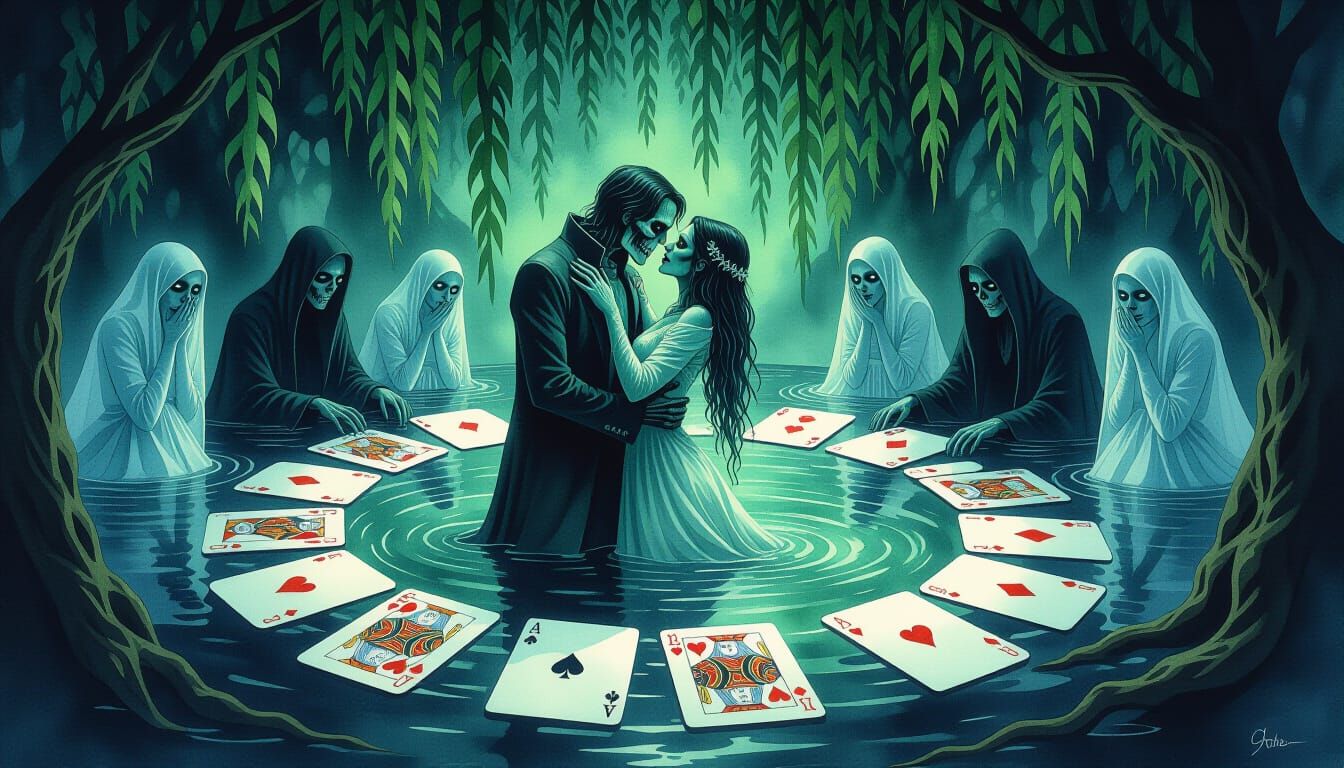 Cursed Couple's Cards: Undead Lovers in Arcane Circle