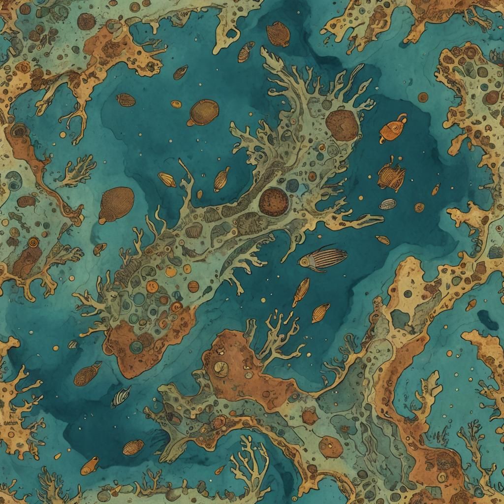 Ancient Ocean Bottom: An AI Interpretation