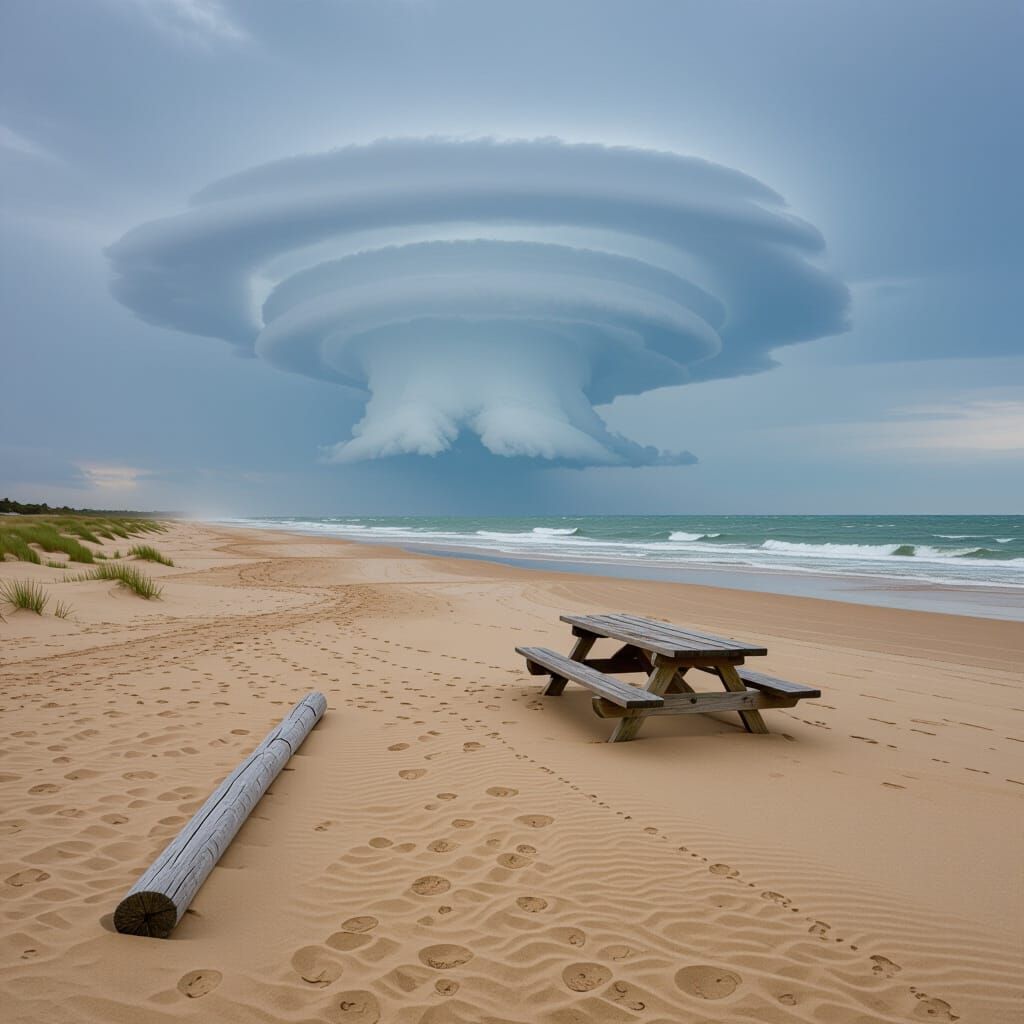 Whirlwind on a Sandy Beach