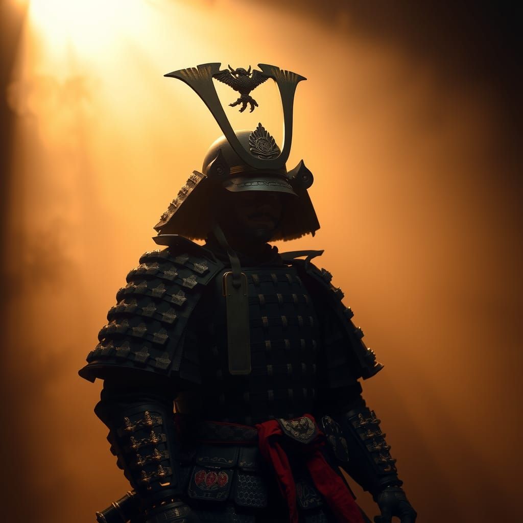 Regal Samurai Lord in Cinematic Light