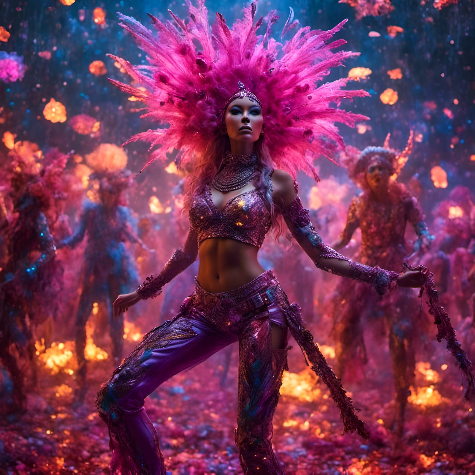 Fairy Dance Under Harvest Moon: Ethereal Concept Art