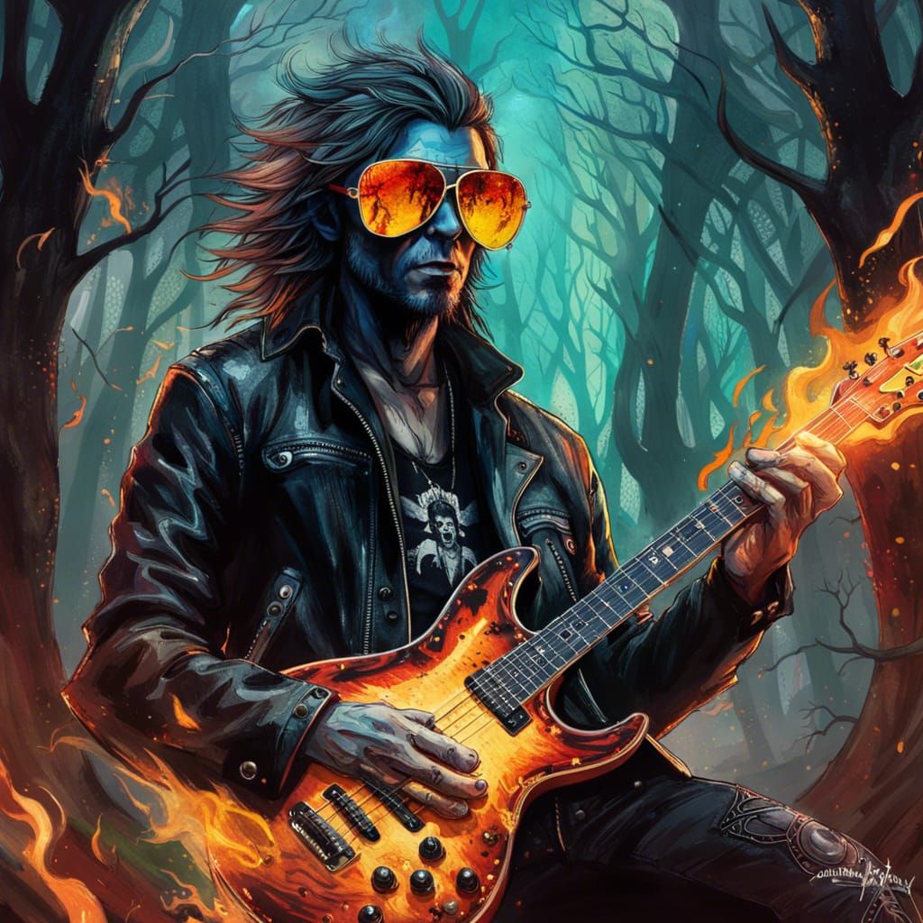 Lycan Rocks Out in Fiery Forest