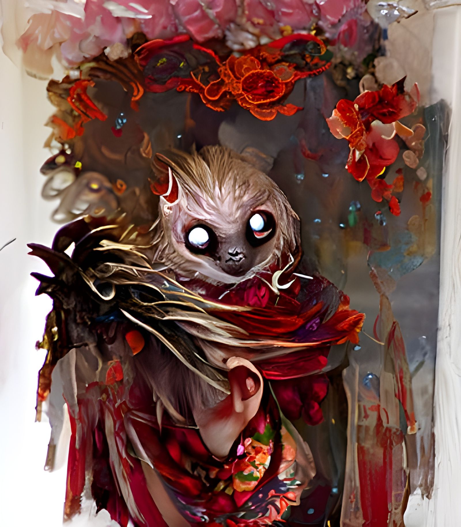 Cute Monster Digital Painting with Silver Nitrate Effect