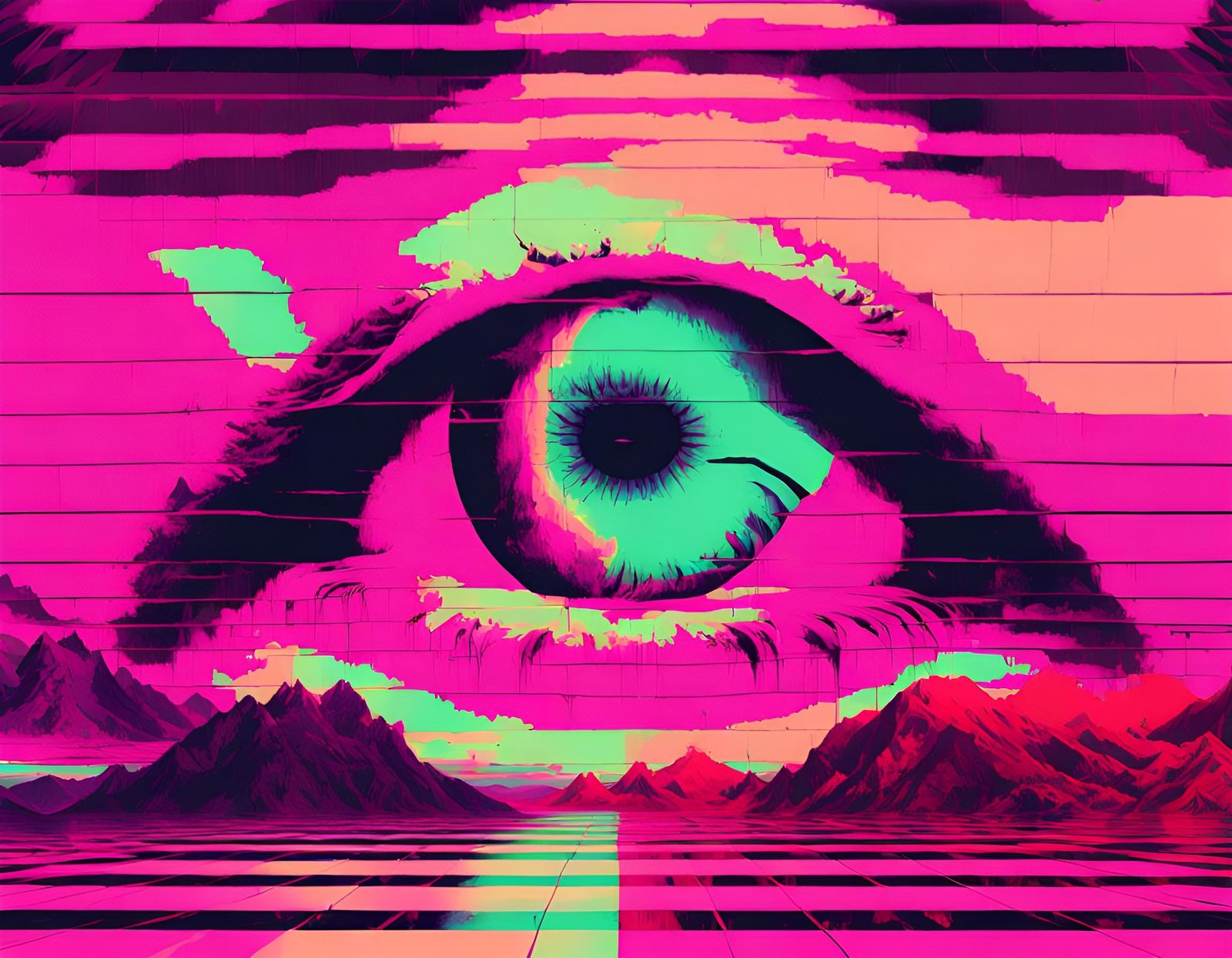 Mesmerizing Retrovertigo: Glitch Art in Gloomy Hues
