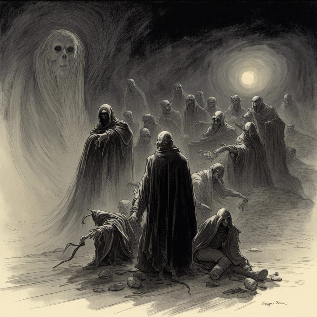 Gothic Horror Depiction of Death