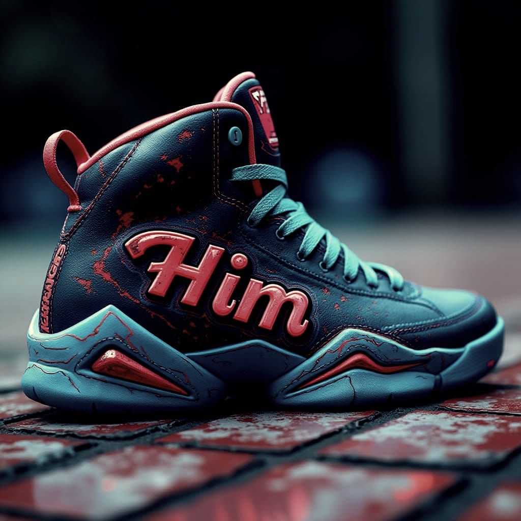 Basketball Shoe with a Personalized Message