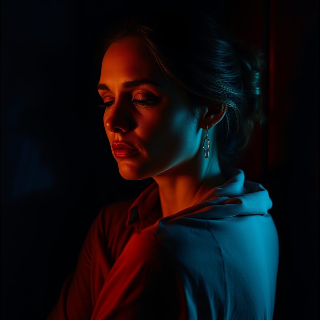 Serene Contemplation in Jewel-Toned Hush