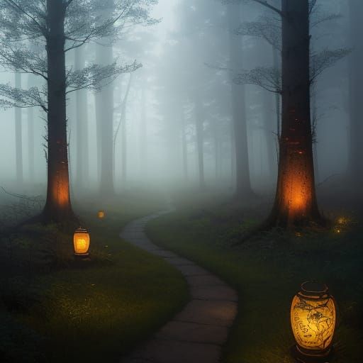 Lost Fiestero in Ethereal Fantasy Landscape