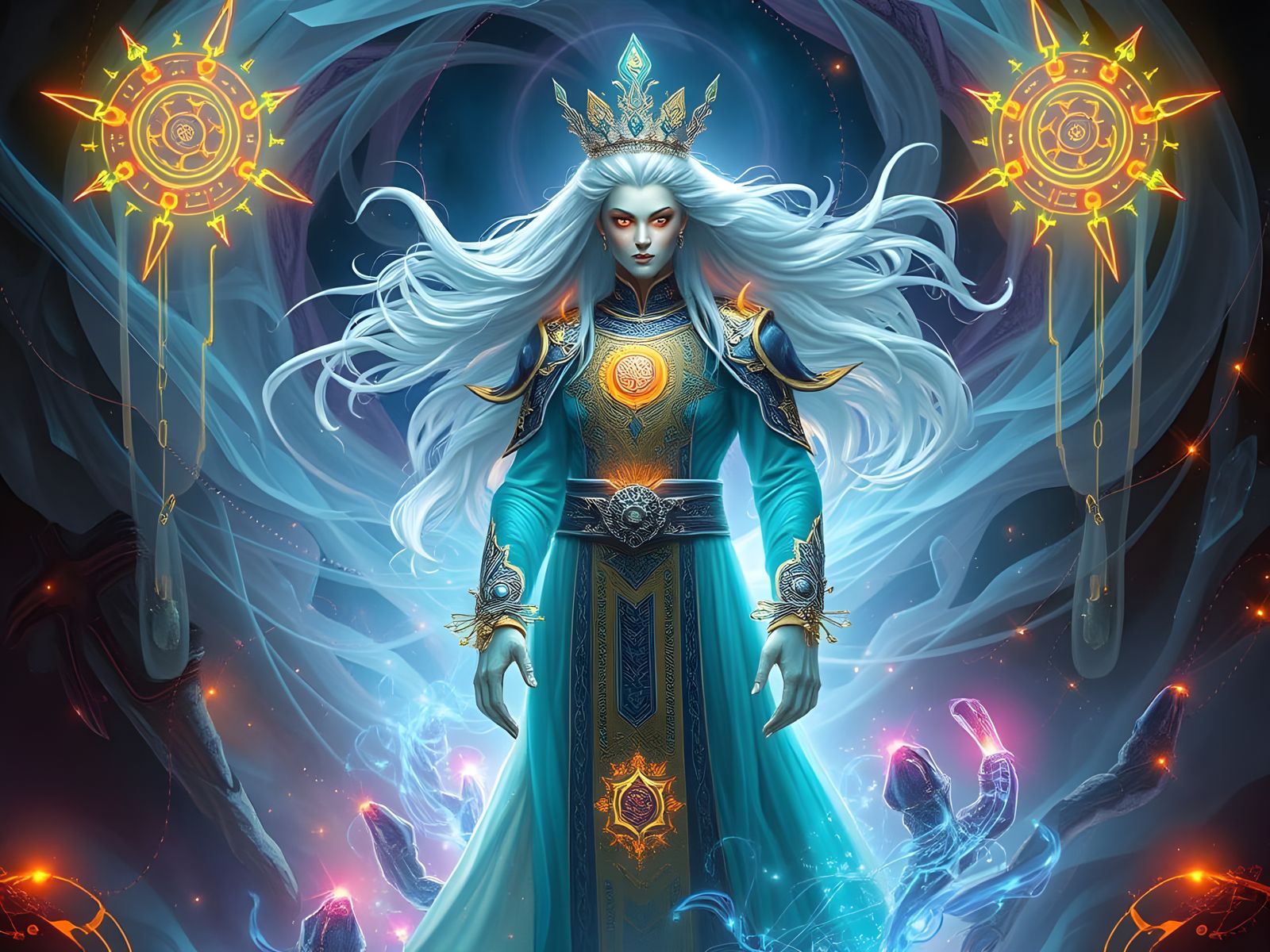 Ancient Gods Meets Cyberpunk Future