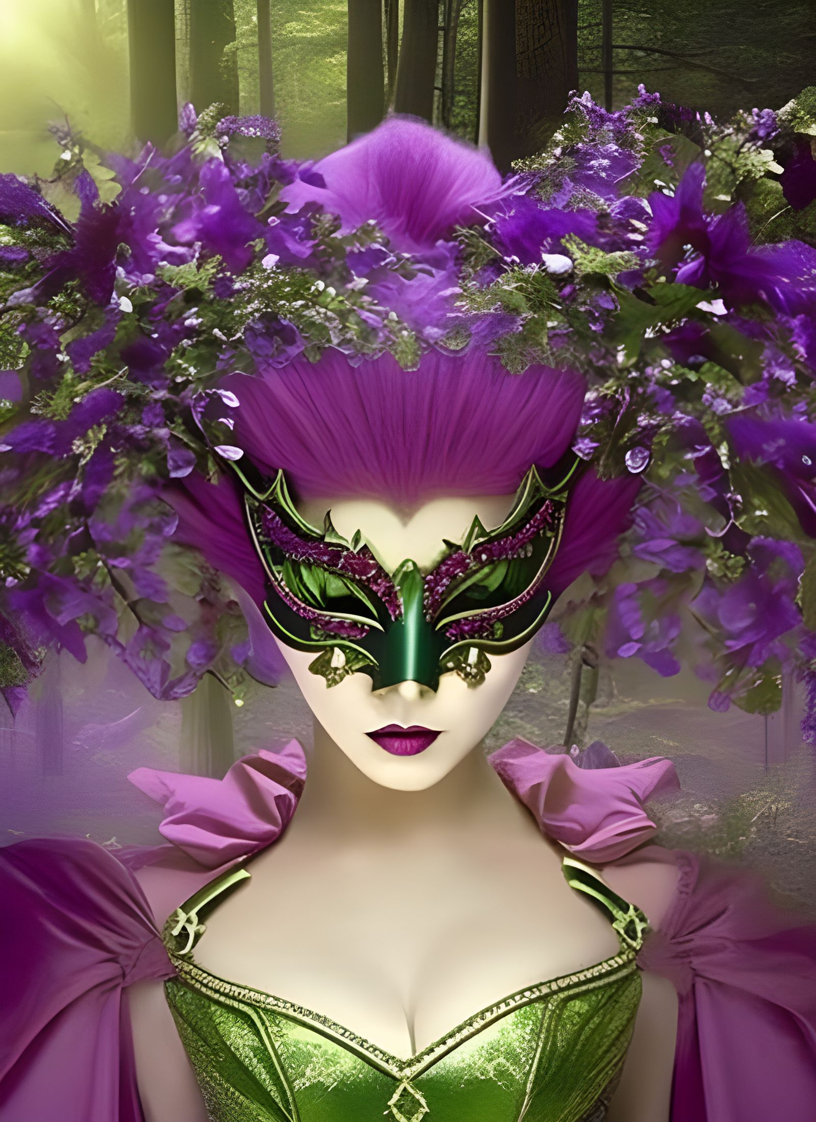 Enchanting Elven Masquerade in Mystical Woods