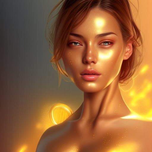 The Golden aura girl