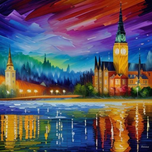 Expressionist Self-Portrait in Impasto Gouache Style