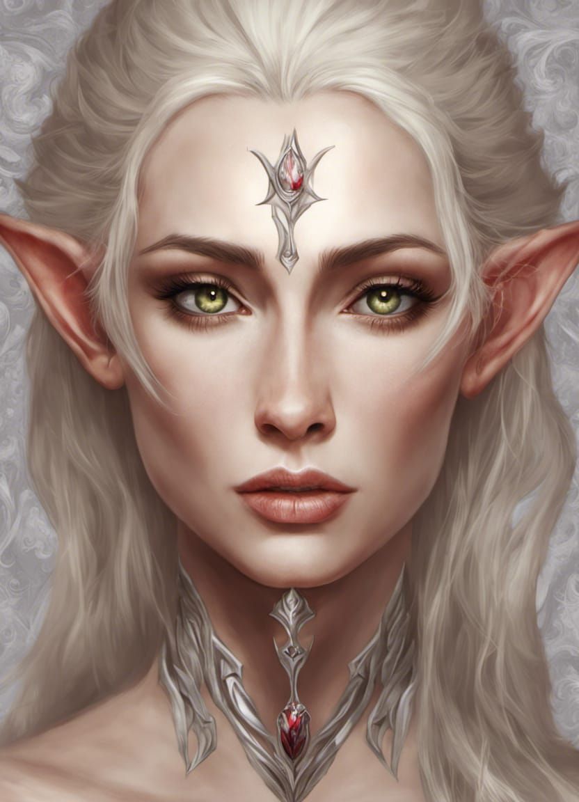 Blonde Blood Elven Warlock Fantasy Illustration