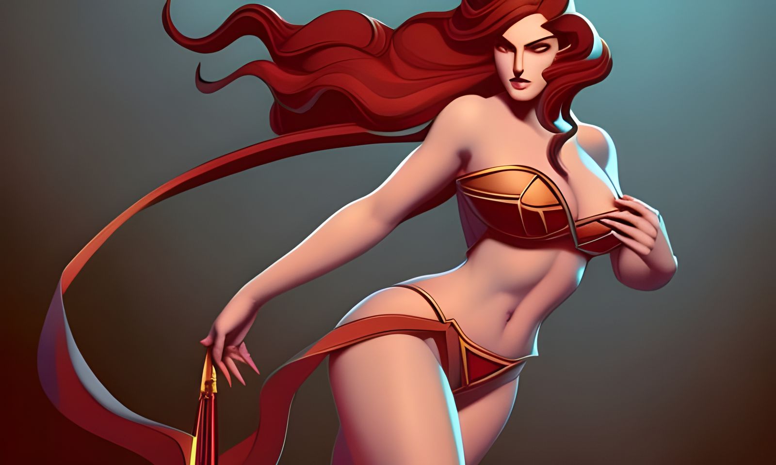 Mythical Goddess in Vector Style by Rutkowski