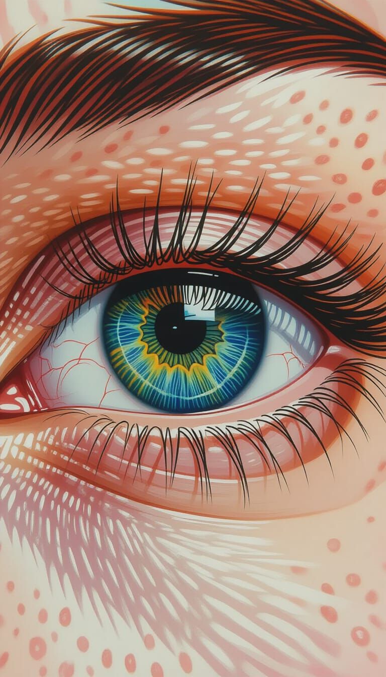 Hyperrealistic Human Eye Close-Up in Vivid Detail