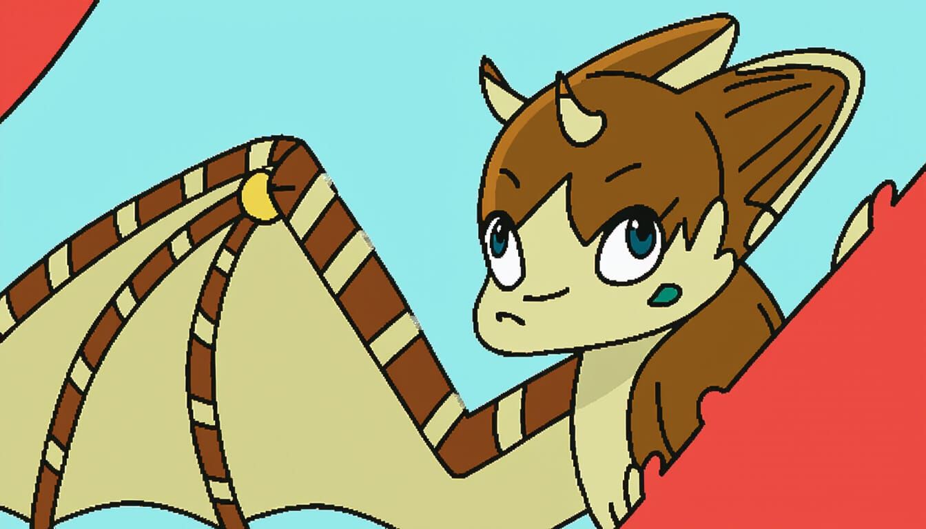 Boys Fishing by Tranquil Pond in Vibrant Digital Matte Paint...