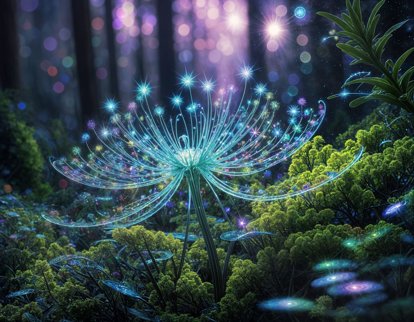 Enchanted Forest of Ethereal Light