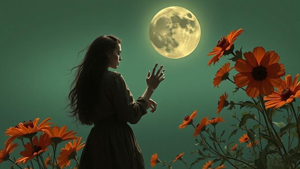 Bleak Floral Landscape in Photographic Style