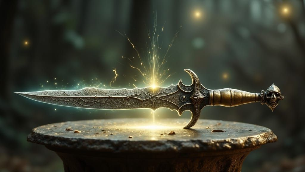 Fantasy Dagger in Dark Gothic Style