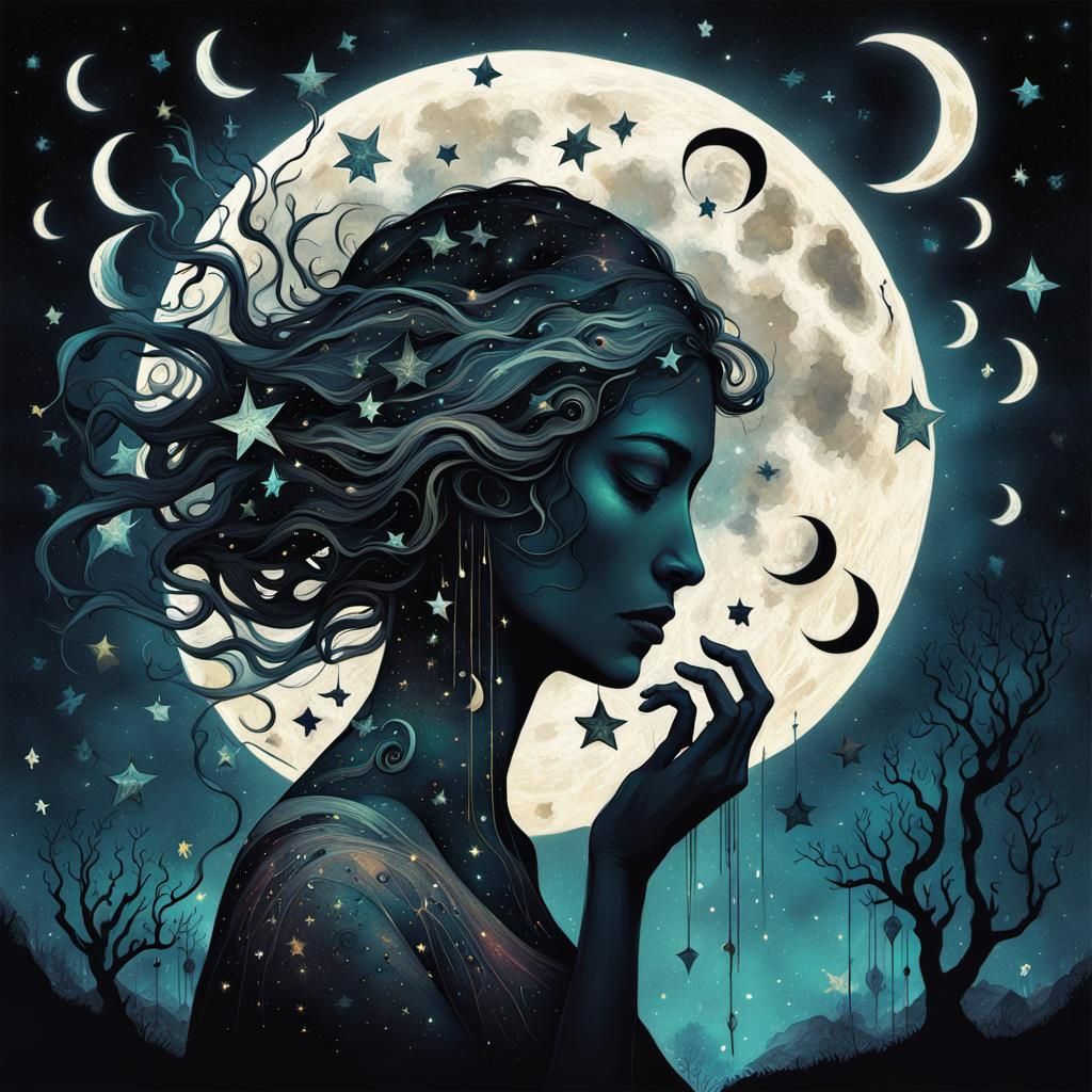 Macabre Music of the Stars: Cosmic Impasto Art