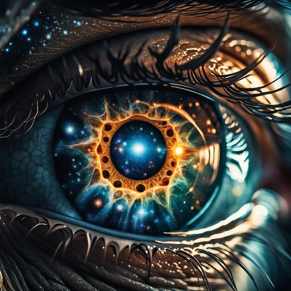 Cosmic Eye Gazing: 8k Realistic Universe Photograph
