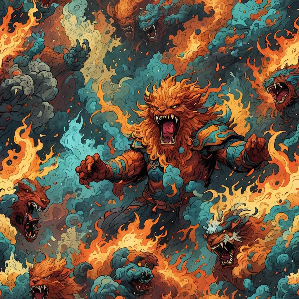 Colorful Fantasy Flurry of Motion