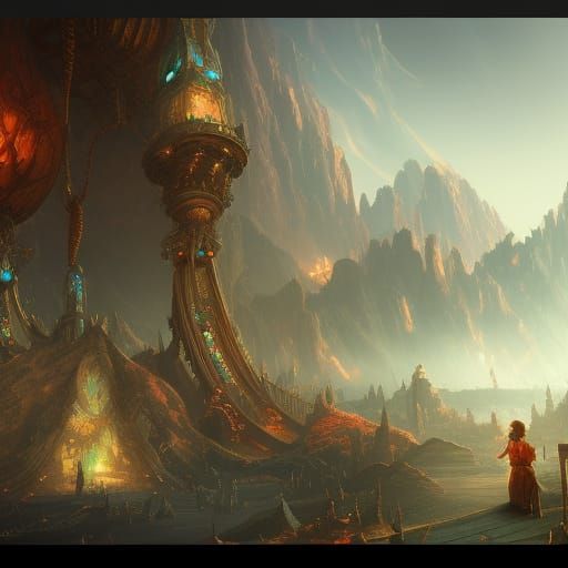 Fantastical Landscape Concept Art in Deep Color