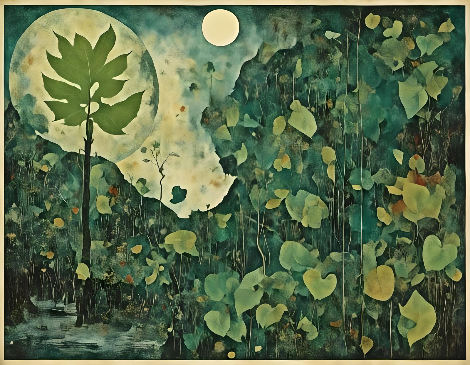 Balinese Woodcut Triptych: Frappe, Volcano, Burger