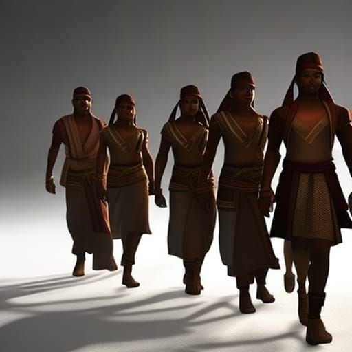 Adivasi People in 3D Shading Style